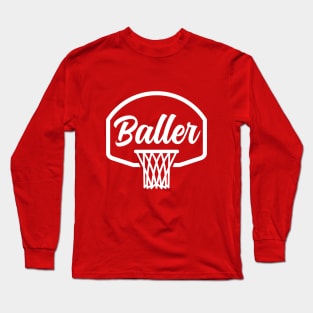 Baller Vintage Sports Basketball Long Sleeve T-Shirt
